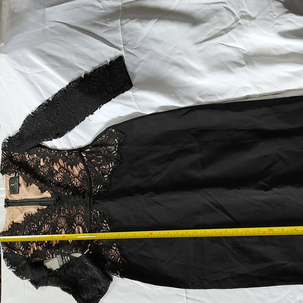 London Limited Edition V-Neck Bodycon Midi Dress Scalloped Lace Motoboho GODDESS - Picture 15 of 16